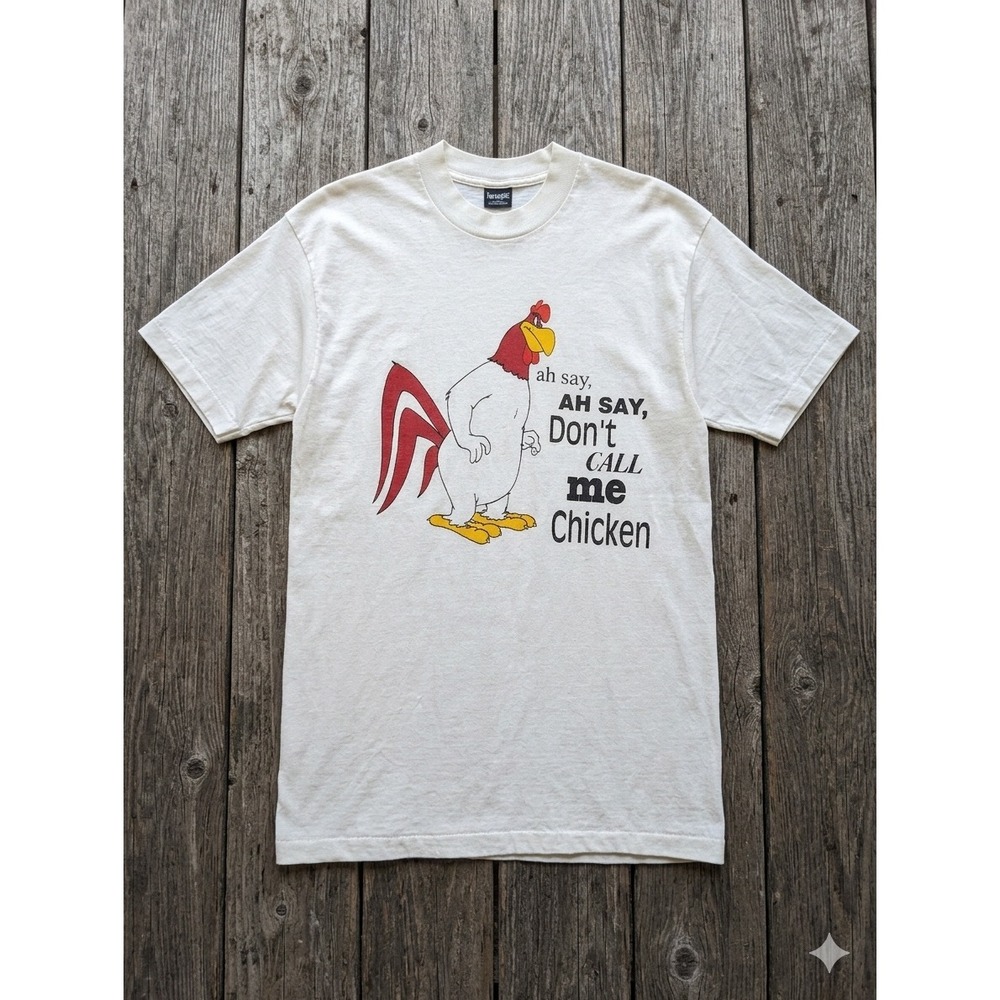Vintage Warner Bros Studio Foghorn Leghorn Don't Call Me Chicken T-Shirt L